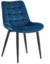 ProCart Scaun elegant dining, tapiterie catifea, inaltime 84 cm, latime 54 cm, albastru (DC09BLUE)