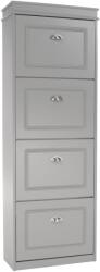 Mobikon Pantofar mdf pal gri 4 compartimente Seber 53, 5x24x152 cm (0000289133) Pantofar