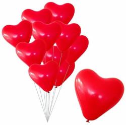 Procart Set 100 baloane inimioara rosie, latex, 30 cm (593974)