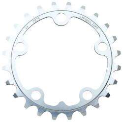 Stronglight lánctányér országúti kerékpárhoz, 5 karos, 24T, 74 mm, triple, ezüst, alumínium 7075, 9-10 sebességes STRONGLIGHT Bicikli alkatrészek Kerékpár alkatrészek Kerékpár lánctányérok