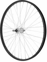 VELOX MTB hátsó kerék 26", alu M110 fekete, alumínium ezüst agy, 6-7 sebességes szabadonfutóhoz, tömör tengely, anyákkal (10x100) VELOX Bicikli alkatrészek Kerékpár alkatrészek Kerékpár kerekek