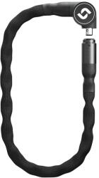 SEREA Swift kerékpár láncos zár okostelefonos nyitással, 6 mm átmérő, 100 cm hossz, fekete (NFC technológia, elem nélkül működik) - Biztonsági szint: 9-15 SEREA Bicikli alkatrészek Kerékpáros kiegészítők Bi