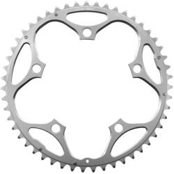 Stronglight 51T 130 mm 5 karos lánctányér országúti kerékpárhoz, külső, ezüst alumínium, 9-10 sebességes (SHIMANO típus) STRONGLIGHT Bicikli alkatrészek Kerékpár alkatrészek Kerékpár lánctányérok