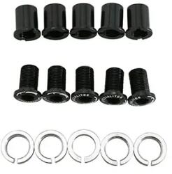 Specialites Ta lánctányér csavar szett, fekete, ZENITH lánctányérhoz, Look ZED kompatibilis (5 db) SPECIALITES TA Bicikli alkatrészek Kerékpár alkatrészek Kerékpár lánctányérok