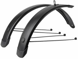EUROFENDER Tempo Square 72mm 20'' sárvédő szett fekete matt, klasszikus pálcás rögzítéssel (pár) EUROFENDER Bicikli alkatrészek Kerékpáros kiegészítők Kerékpár sárvédők