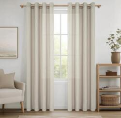  Függöny bézs, áttetsző, 220cm hosszú, 140cm széles (x00215ysej)