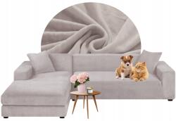Ubieramy-meble Teljes Sarok Huzat Kanapé Hűvös Bézs Velúr Rugalmas 3+3 személyes (43W-CBZ(3+3))