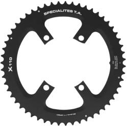 Specialites Ta TA X110 55T külső lánctányér országúti kerékpárhoz, Ø110 mm, 4 kar, fekete, 11 sebességes, kompatibilis SHIMANO ULTEGRA R8000, 6800, 105 5800, R7000, DURA ACE 9000, 9100 modellekkel - rendelhető a hoz