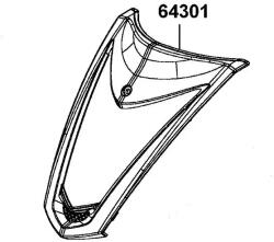 Kymco 64301-LGB5-E10-CAP első burkolat Kymco Vázak, idomok, kiegészítők Idomok, burkolat elemek