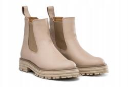 Butdam Vastag talpú botok bőr Bézs Butdam Wos 41 (WOS1 groch beż)