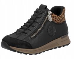 RIEKER N1457-00 méret38 fekete kényelmes bokacsizma (N1457-00)