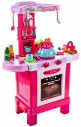 AS Bucatarie pentru fetite Malplay cu electrocasnice, ceainic, accesorii, lumini si sunete (008-939) Bucatarie copii