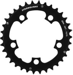 Stronglight lánctányér MTB-hoz, 5 karos, tripla, 34 fog, Ø94 mm, fekete, középső, alu 7075, 8-9 sebességhez STRONGLIGHT Bicikli alkatrészek Kerékpár alkatrészek Kerékpár lánctányérok