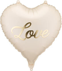 PartyDeco Balon din folie în formă de inimă - Love 45 cm
