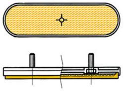 V PARTS Retro-reflektor ovális 96x27 mm narancssárga V PARTS Bicikli alkatrészek Kerékpáros kiegészítők Kerékpár világítások és visszaverők