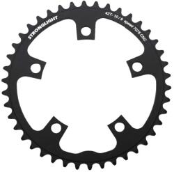 Stronglight Lánctányér országúti kerékpárhoz, 5 karos, 42T, 110 mm, belső, fekete, alumínium, 9-10 sebességes (SHIMANO típus) STRONGLIGHT Bicikli alkatrészek Kerékpár alkatrészek Kerékpár lánctányérok