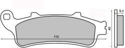 RMS Sintered hátsó fékbetét Honda VFR 800 FI RMS Futómű és fék alkatrészek Fékbetétek (tárcsafék)