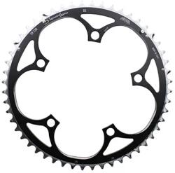 MICHE lánctányér országúti kerékpárhoz, 5 karos, 52T, Ø130, külső, fekete, alumínium, 9-10 sebességes (SHIMANO típus) MICHE Bicikli alkatrészek Kerékpár alkatrészek Kerékpár lánctányérok