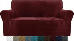  Maxijin Vastag bársony kanapéhuzat 2 személyes szuper rugalmas bordó (B08JYVKFZ5)
