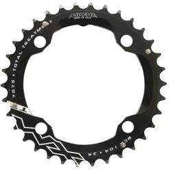 MICHE lánckerék e-bike-hoz, 34T, Ø104, Yamaha rendszerhez, fekete, 4 karos, alumínium 7075 MICHE Bicikli alkatrészek Kerékpár alkatrészek Kerékpár lánctányérok