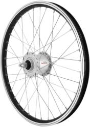 VELOX ER10 20" első MTB kerék, fekete alumínium, Shimano DH-C3000 dinamó agy, tömör tengely, 6V-3W, 19C felni, V-fékkel kompatibilis VELOX Bicikli alkatrészek Kerékpár alkatrészek Kerékpár kerekek