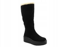 Potocki Női Csizma Potocki 25-11327 Fekete Velúr Kényelmes Csizma (25-11327.CZARNE)