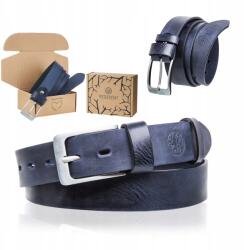 Betlewski sötétkék bőr Öv hosszú, csattal, Casual , 125 cm (LIC35-0 GRANAT 125)