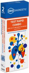 DDS Diagnostic Test Rapid Combo SARS-CoV-2 & Influenza A+B Antigen cu tampon nazal pentru autotestare, 2 bucati, DDS Diagnostic