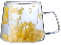 CupHup Стъклена термо чаша CupHup Blum с двойно дъно, Жълта (Blum-01-01)