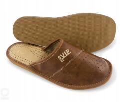 Nowo Bőr Otthoni Papucs Férfi Barna Men Vip méret43 (N169-BROWN/43)