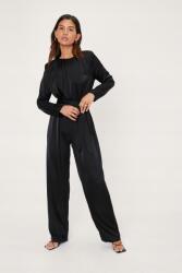 Nasty Gal XC15208 Nasty Gal Fekete Szatén Overál (2) Xs