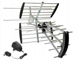 DPMSolid Kültéri irányított Tv antenna Dvbt Uhf erősítő 24dB háromkaros Dpm (HN63NWZ)