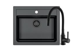 Alveus Pachet Atrox 30 si baterie Flexa All Black (3010497) Chiuveta