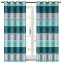 Flying Függöny Kék-Szürke-Tengeri csíkos átvezető modern design 145x250 (GF3-3V+27RU+25A)
