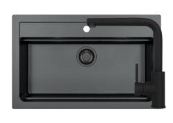 Alveus Pachet Atrox 40 si baterie Zeos All Black (3010549) Chiuveta