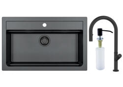 Alveus Pachet Atrox 40, Swan All Black si dozator (3010777) Chiuveta