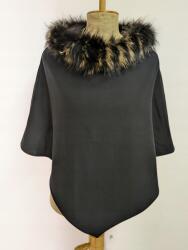  Natúr nyestszőrmés poncsó