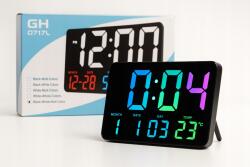  Nagy Led óra Gh 0717L digitális 12/ dátum nap hőmérséklet távirányító