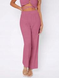 Shein CC32112 Shein Petite Szövet Nadrág Rózsaszín Magas Derekú (2) M