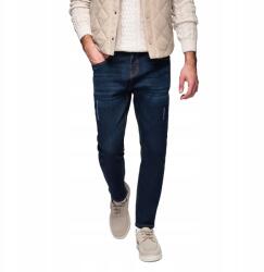 Ombre Férfi koptatott farmer nadrág sötétkék OM-PADP-0241 V4 XXL (182752)