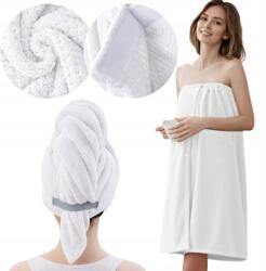  Mikroszálas Fürdőlepedő Szett 140x85 CM Hajturbán 60x100 CM (RECZNIK5)