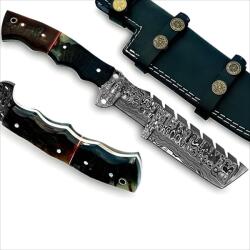 HARAHU Cuțit outdoor damașc DN-38749 - Maro KP38749