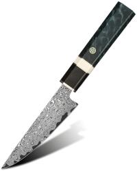 HARAHU Cuțit de bucătărie damasc ZE-37473 - Paring / Verde / Negru KP37473
