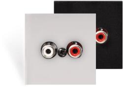 AUDAC Intrare linie de perete - 45x45mm - bloc terminal - ALB (WLI18W)