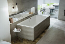 M-Acryl Sabina Slim egyenes akril kád - 160x75 cm -170 L - többféle méret