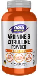 NOW NOW Arginine and Citrulline Powder, 340 Grams