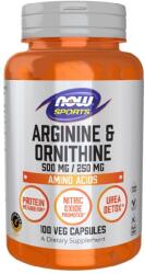NOW NOW Arginine and Ornithine 500/250 mg, 100 Veg Capsules