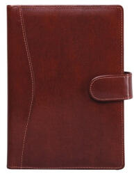 SATURNUS Kalendárium, gyűrűs, betétlapokkal, "M", újrahasznosított bőr, "418", barna