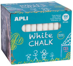 APLI Táblakréta, kerek, 100 darabos, fehér