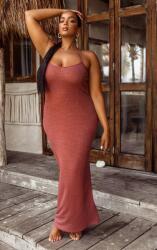 Prettylittlething IC14104 Prettylittlething Texturált Ruha Maxi Vállpántokkal (47) 54
